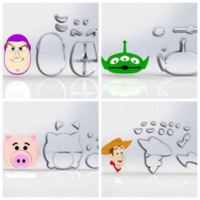 Cortador Kit Toy Story 4 Modelos 5,5cm Tamanho 5,5cm