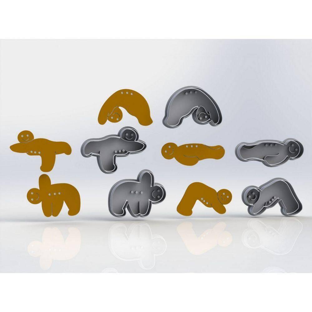 Cortador Kit Bonecos Yoga Tamanho 8cm