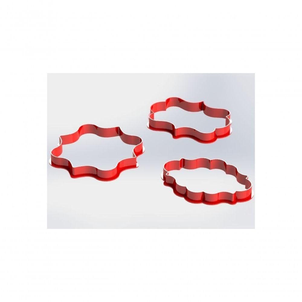 Cortador Kit 3 Molduras Tamanho 12 Cm