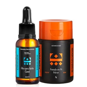 Kit 01 Óleo Barba Goot + 01 Pomada Em Pó Pulvus Embaixador 30Ml