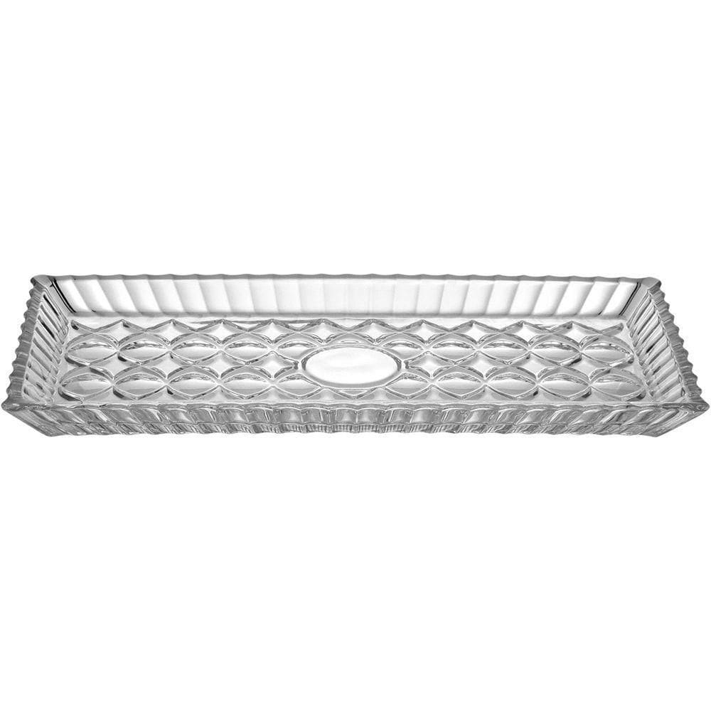 Bandeja 2X34X17Cm Vidro Transp