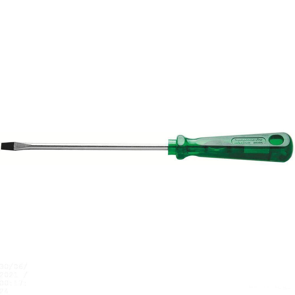 Chave De Fenda Ponta Chata Em Aço Cromo Vanádio 10x250 Mm (3-8x10") Tramontina Pro Tramontina
