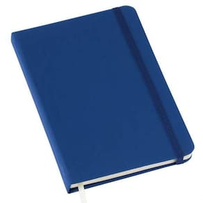 Caderneta Anotação Sem Pauta Com Elástico 21x14cm Azul