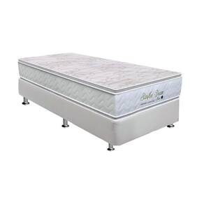 Cama Box Solteiro: Colchão Molas Ensacadas Orthoflex Starflex Dream+Base White(88X188)