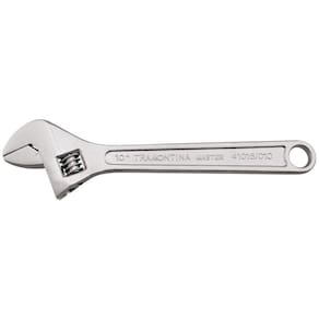 Chave Ajustável Para Porcas 10" Tramontina Com Corpo Forjado Em Aço Carbono Cromado Tramontina