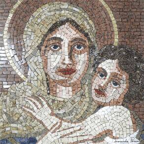 Mosaico Da Nossa Senhora De Shoenstatt Tamanho 150x150cm