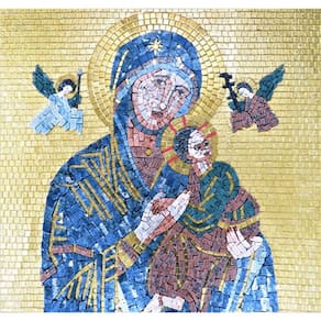 Mosaico Da Nossa Senhora Do Perpetuo Socorro Tamanho 180x180cm
