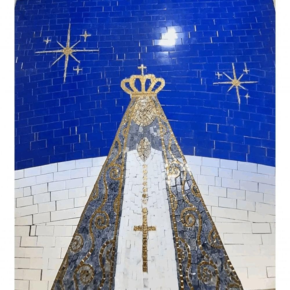 Mosaico Da Nossa Senhora De Aparecida Tamanho 150x150cm