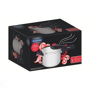 Panela De Pressão Solar Em Aço Inox Fundo Triplo Com 5 Dispositivos De Segurança 22 Cm 6