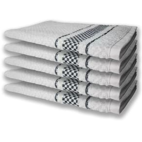 5 Panos De Prato Atoalhado Felpudo 370g/m² Premium Preto