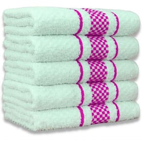 Kit 5 Pano De Prato Super Luxo Atoalhado Premium Gourmet Beka - Rosa Rosa