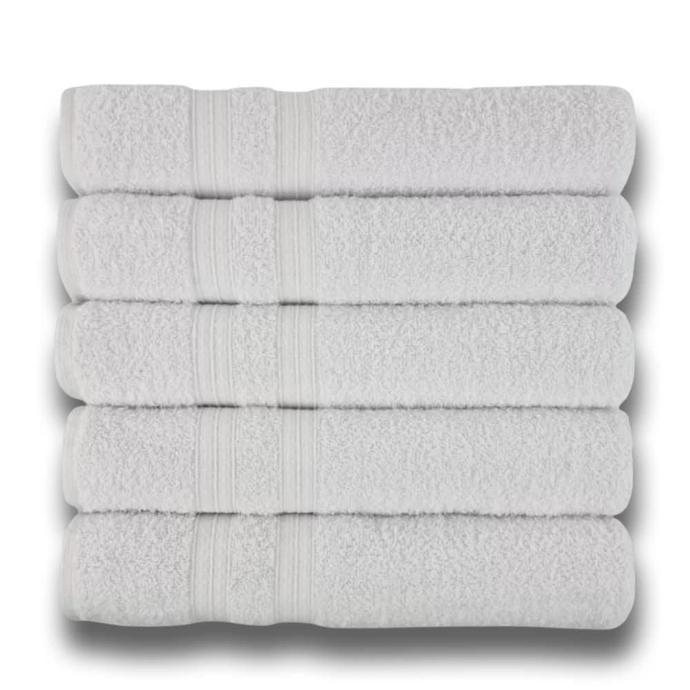 Kit 5 Toalhas Super Grossa E Felpuda Macia 80x150cm Beka - Branco Branco
