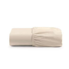 Lençol Casal Cintilante Percal 180 Fios 100% Algodão Com Elástico - Palha
