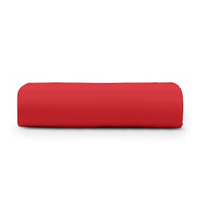 Lençol Solteiro Cintilante Percal 180 Fios 100% Algodão Sem Elástico - Vermelho