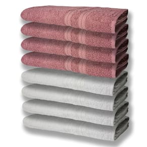 8 Toalhas Grande Super Felpudas E Grossa 80x150 4 Branco 4 Rosê