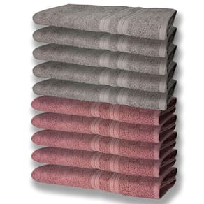 10 Toalhas Super Felpudas Grande E Grossa 80x150 5 Rosê 5 Cinza