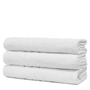 Kit 3 Toalhas De Banho Branca Hotel Macia Felpuda - Prata - Branco