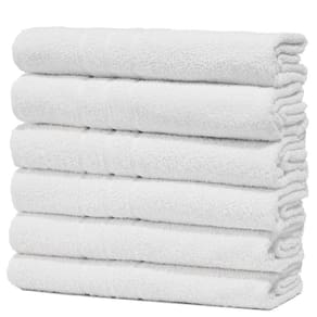 Kit 6 Toalhas De Banho Branca Hotel Macia Felpuda - Prata - Branco
