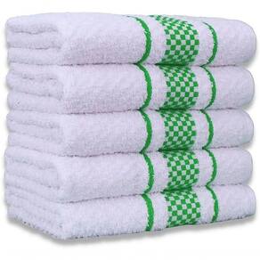 Kit 5 Pano De Prato Super Luxo Atoalhado Premium Gourmet Beka - Verde Verde