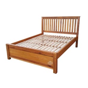 Cama Queen Size Em Madeira De Demolição Modelo Réguas Sudeste Rústico