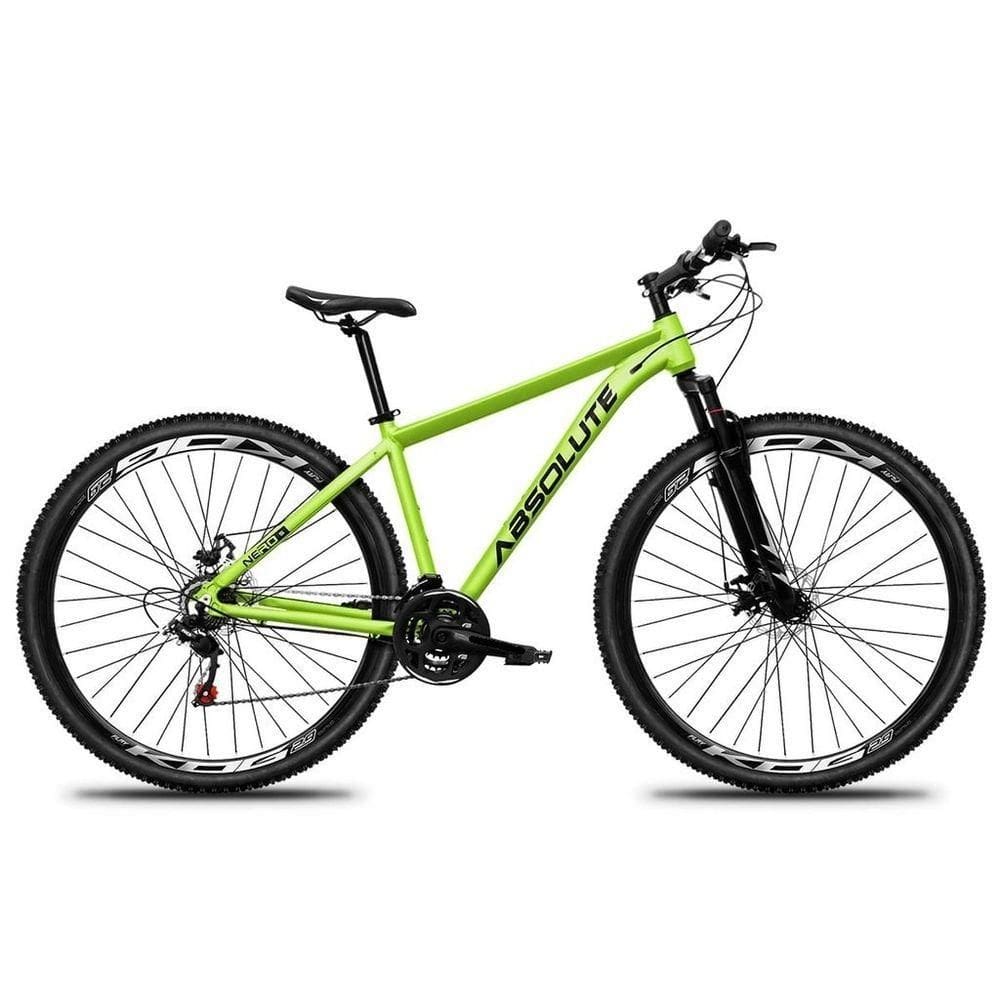 Bicicleta Aro 29 Absolute Nero 5 Alumínio 21v Freio A Disco Garfo Com Suspensão - Verde Tam.21