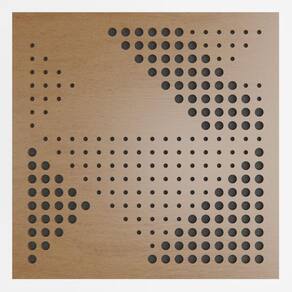 Painel Acústico Absorvedor Decorativo 60x60mm Maestra Freijó