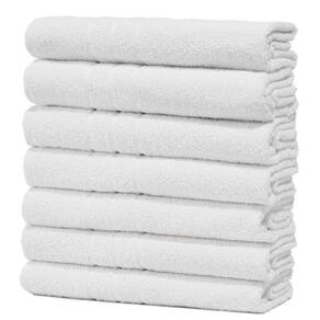 Kit Com 7 Toalhas De Rosto Para Hotel - Profissional Prata - Branco