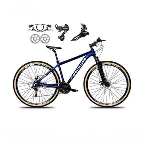 Bicicleta Aro 29 Absolute Nero 5 Shimano Freios Hidráulicos 24v Garfo Suspensão Pneu Faixa - Azul Tam.21