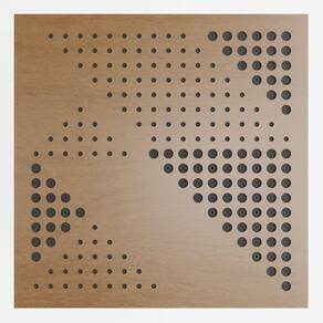 Painel Acústico Absorvedor Decorativo 60x60mm Maestra Freijó