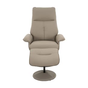 Poltrona De Massagem Reclinável E Giratória Arizona Com Apoio De Pés Pu Fendi G56 - Gran Belo