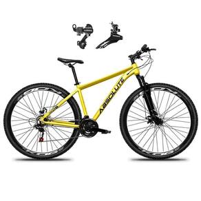 Bicicleta Aro 29 Absolute Nero 5 Alumínio 21v Câmbios Shimano Freio A Disco - Amarelo Tam.15