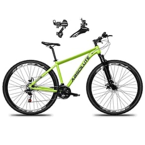 Bicicleta Aro 29 Absolute Nero 5 Alumínio 21v Câmbios Shimano Freio A Disco - Verde Tam.21