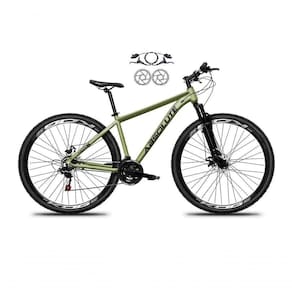 Bicicleta Aro 29 Absolute Nero 5 Alumínio 21v Freio A Disco Hidráulico Garfo Suspensão - Oliva Tam.19