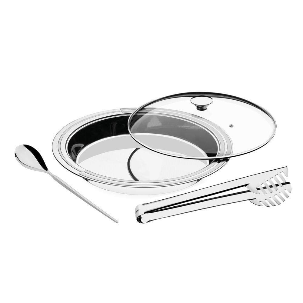 Kit Para Servir Tramontina Ciclo Redondo Em Aço Inox 3 Peças