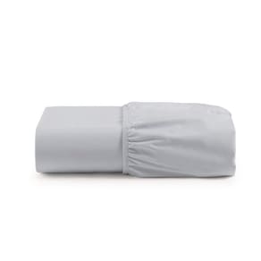 Lençol Casal Cintilante Percal 180 Fios 100% Algodão Com Elástico - Cinza
