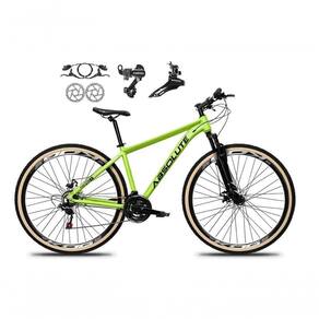 Bicicleta Aro 29 Absolute Nero 5 Shimano Freios Hidráulicos 24v Garfo Suspensão Pneu Faixa - Verde Tam.19