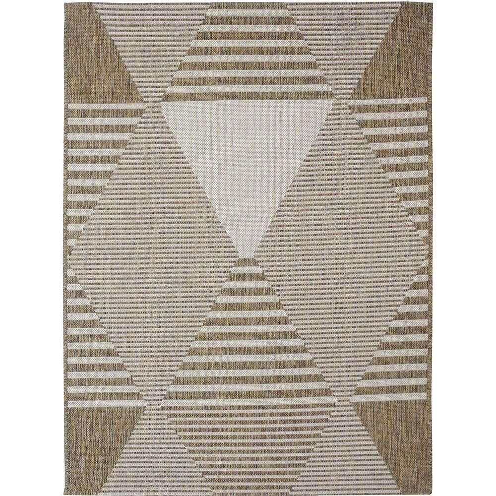 Tapete Sisal Bali Bouclê Abstrato Marrom 1,00x1,50m