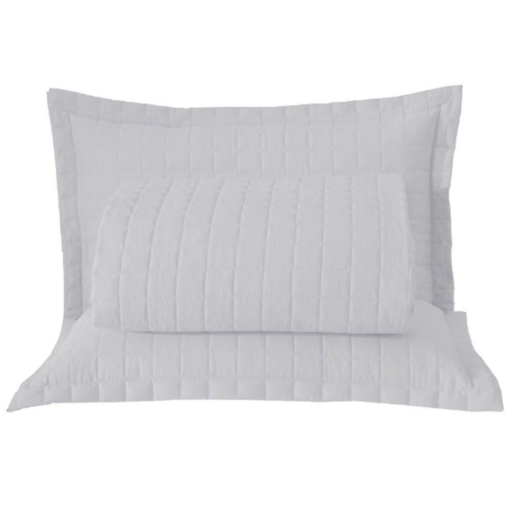 Kit Cobre Leito Colcha Monaco King Dupla Face 3 Peças - Branco
