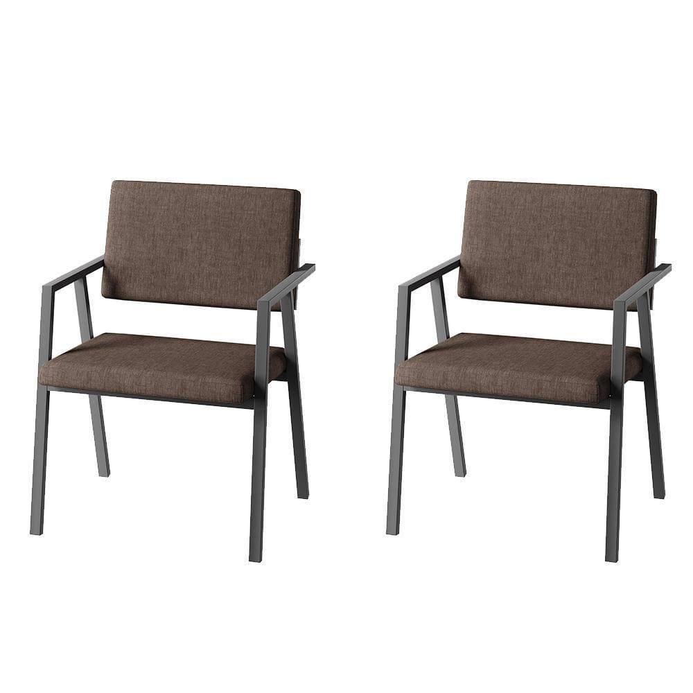 Conjunto 2 Poltrona Podium Plus Marrom