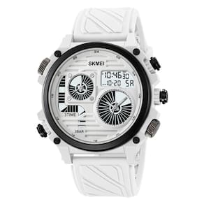 Relógio Digital , Cronômetro De Luz Led, à Prova D`água, Com Alarme, Branco
