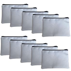 Kit 10 Necessaire 12x18 Quadrada Estojo Sublimação Dtf Branco