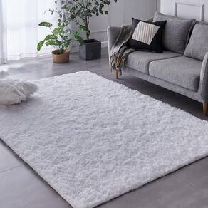 Tapete Sala Felpudo Peludo Branco 200 X 240 Cm