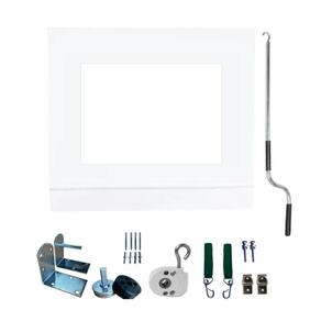 Toldo Cortina Branco C/ Visor - 2,10m X 1,70m - Kit Completo