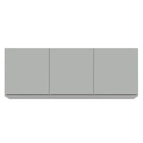 Armário De Cozinha Aéreo 150cm 3 Portas Argélia Cinza Claro - Lumil