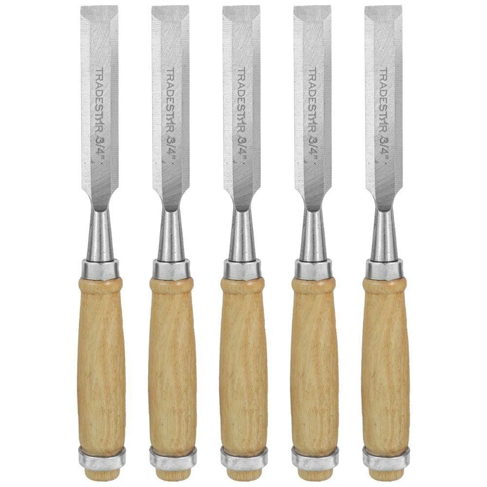 Kit 5 Formão Madeira Corte Entalhe 3-4 Pol 19mm Tradestar