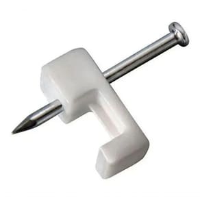 Kit 20 Grampo Fixa Fio Cabo Coaxial Miguelo Branco 7mm | 10x12 | 14x16 | 18x20 Tamanho 7mm