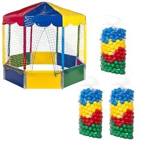 Kit Infantil Piscina De Bolinhas 2,00m Oitavada Octogonal + 1500 Unidades Bolinhas Coloridas