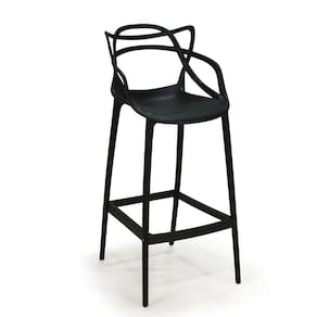 Banqueta Alta Allegra Design Cozinha-bancada - Preto