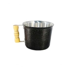 Canecão De Alumínio Cabo Madeira 1 Litro Preto