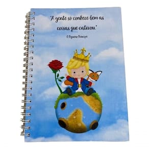 Caderno Universitário Pequeno Príncipe Frases Cativou 100fls 1mt Cor Cativou